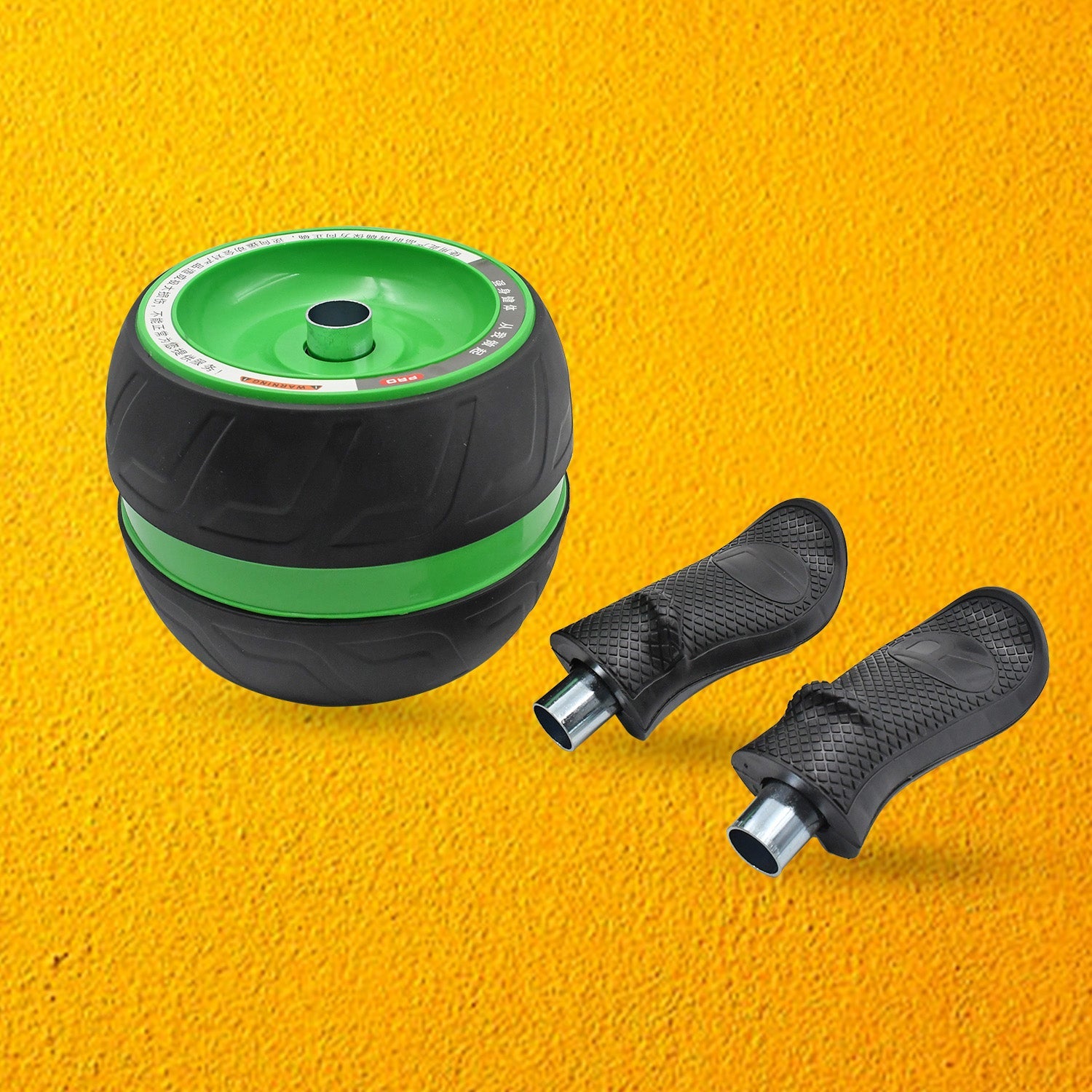 AB roller with knee mat, enhances core workout. AB roller with knee mat, enhances core workout.